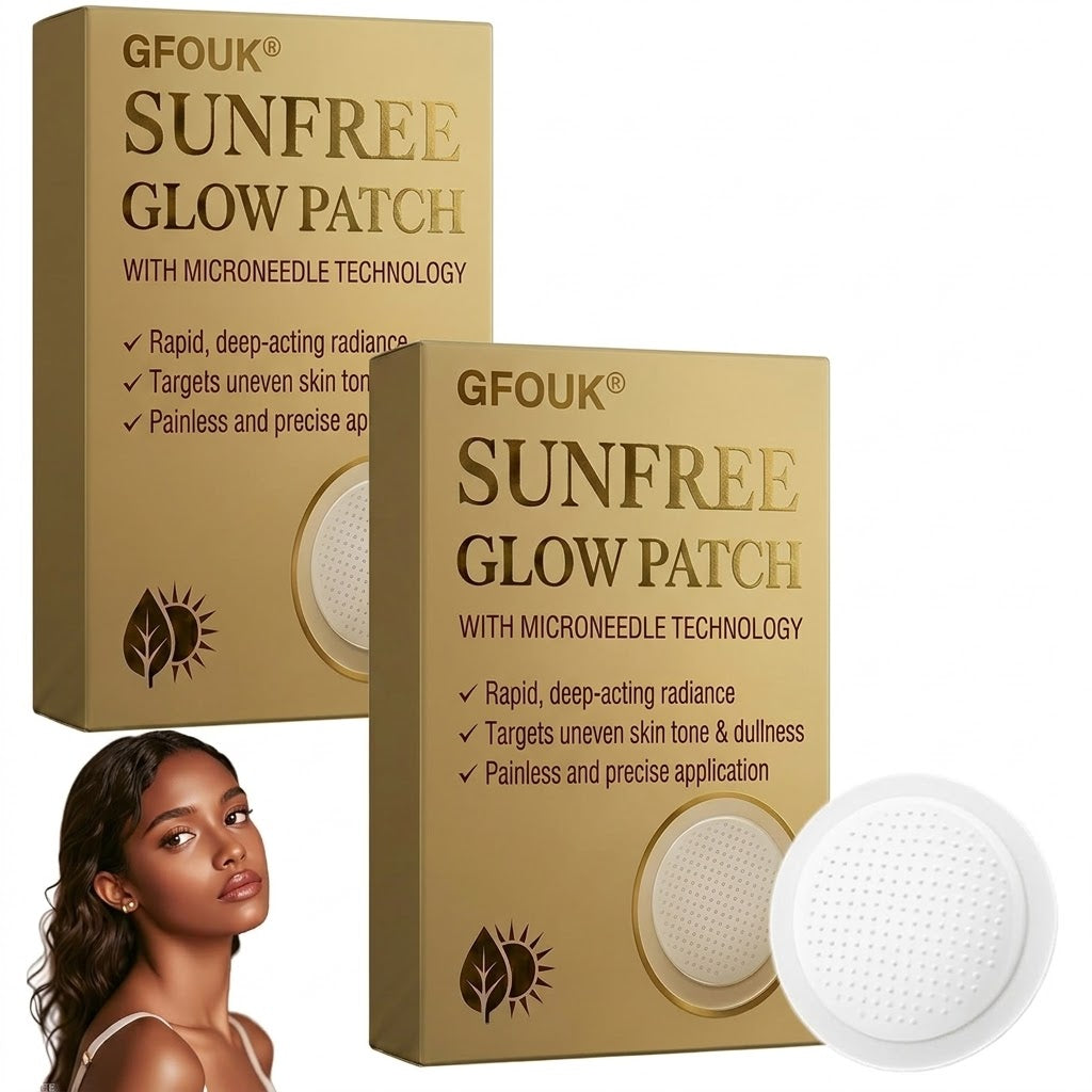 🌴Sun Free Glow Patches, GFOUK® Sun Free Glow Tanning Microdarts Patch, Tanning Patches for Face & Body Deep Hydration & Golden Bronze - Gentle Formula Suitable for All Skin Types