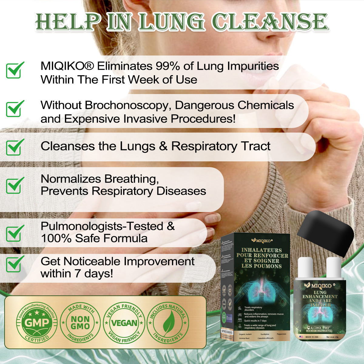 (Made and Shipped from the USA)✨️👨‍⚕️MIQIKO® The Lung Enhancement and Care Inhaler(🌈Recommended by lung specialists🌈)