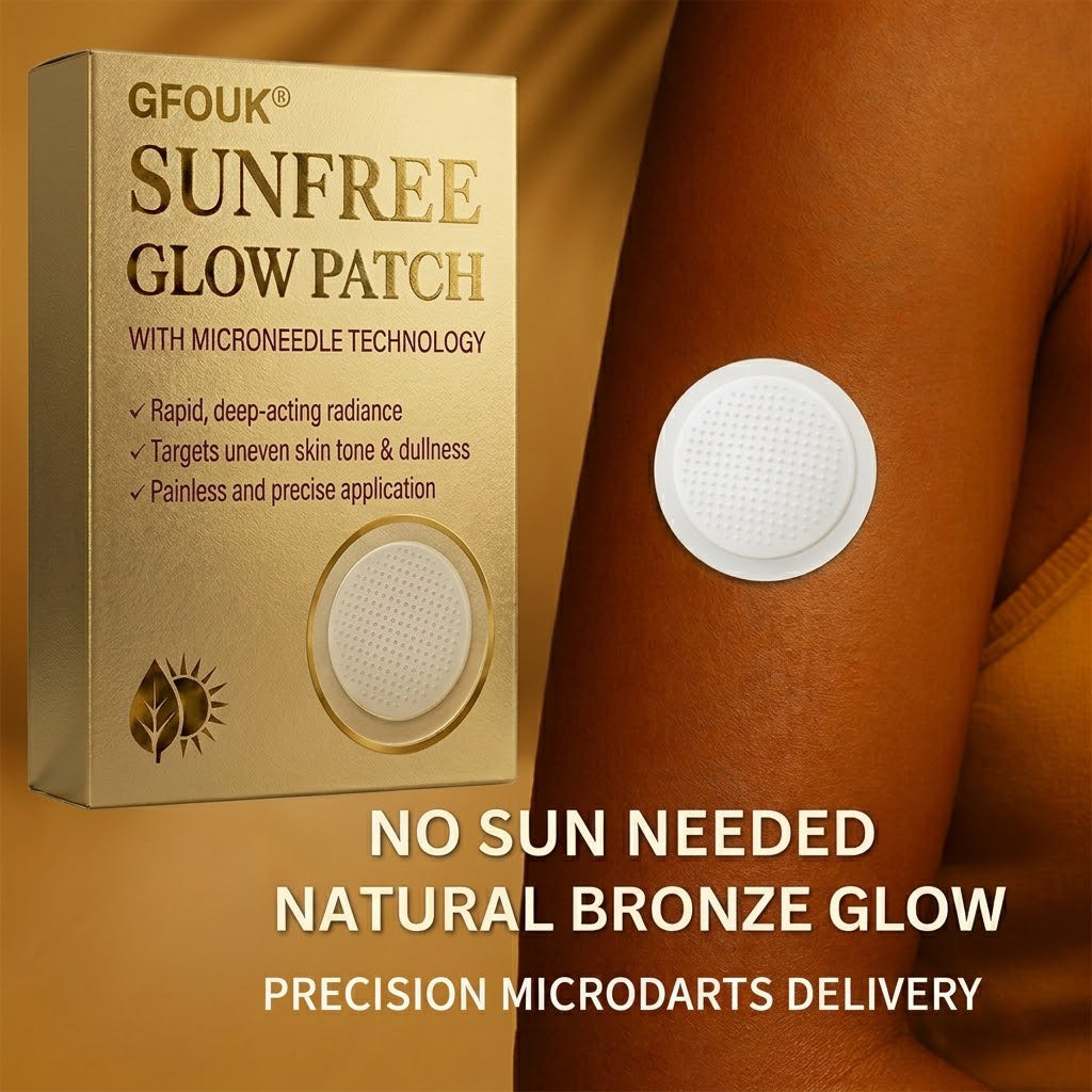 🌴Sun Free Glow Patches, GFOUK® Sun Free Glow Tanning Microdarts Patch, Tanning Patches for Face & Body Deep Hydration & Golden Bronze - Gentle Formula Suitable for All Skin Types